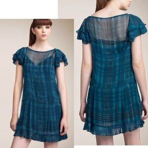 NWT Nanette Lepore Silk Plaid dress US4